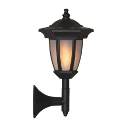 Aurinkokäyttöinen Flame-LED-valaisin, 4 in 1 musta