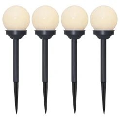 Aurinkokäyttöinen Globus-LED-pollarivalaisin 4 kpl
