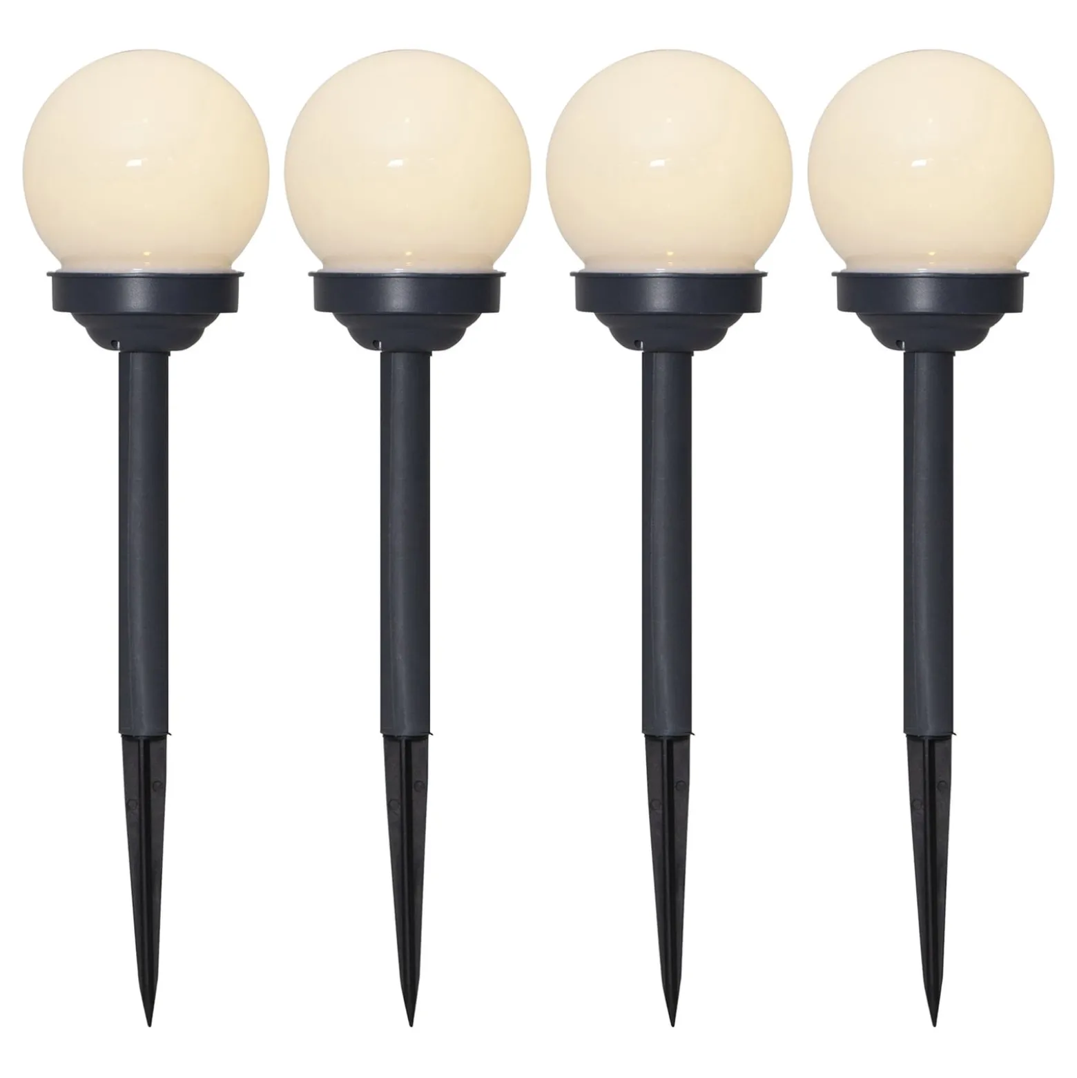 Aurinkokäyttöinen Globus-LED-pollarivalaisin 4 kpl