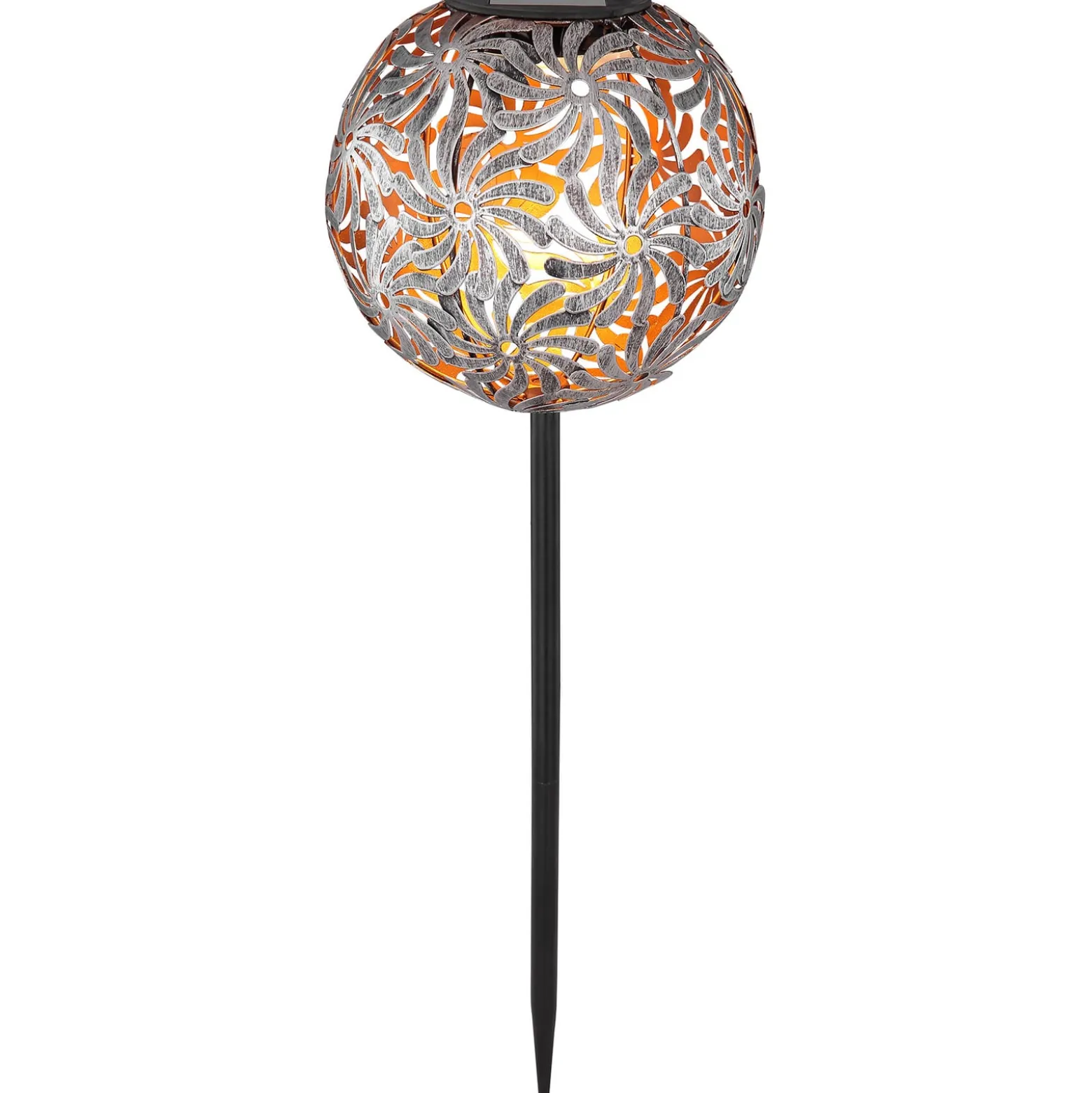 Aurinkokäyttöinen LED-lamppu 33632, hopea