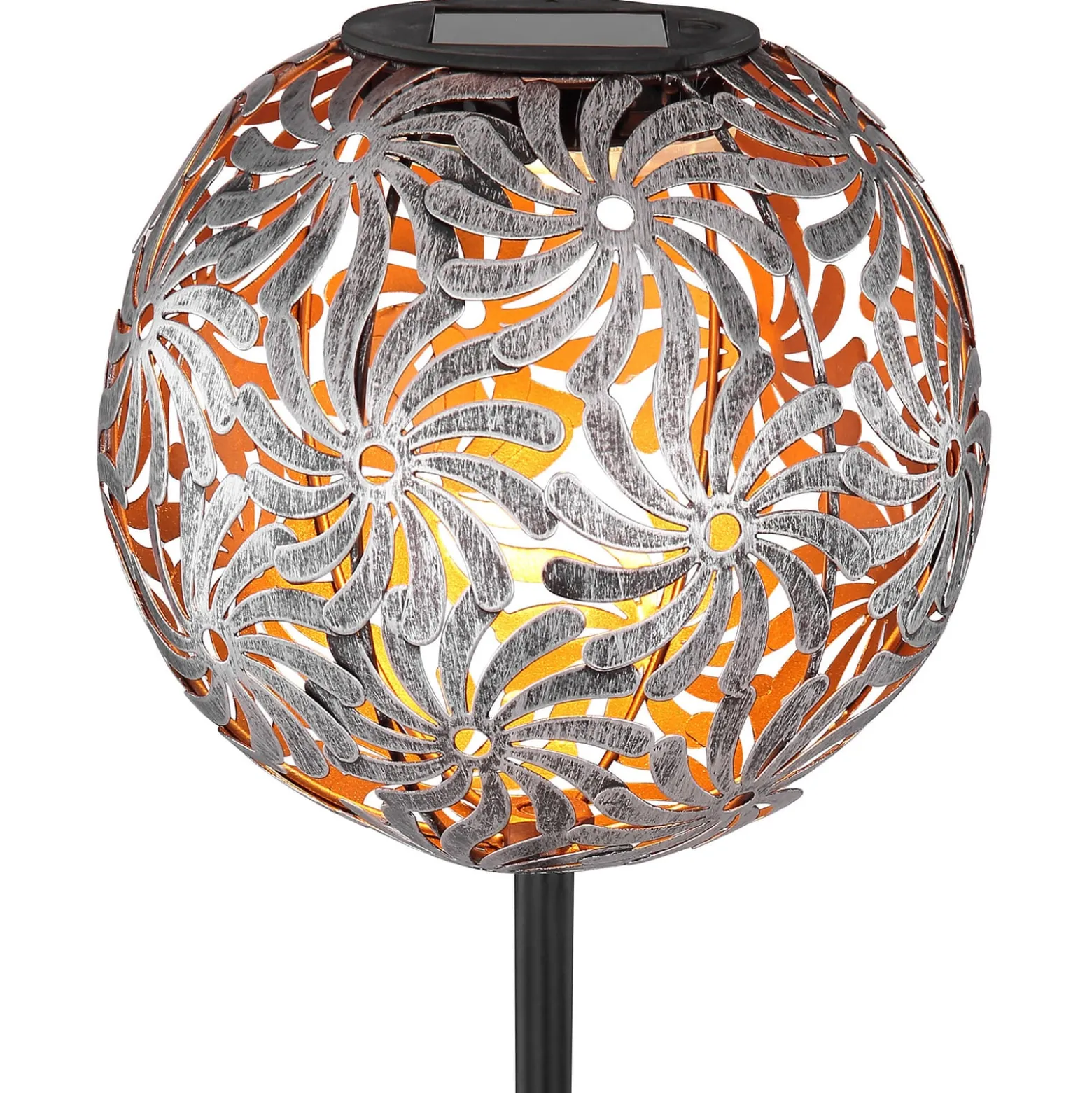 Aurinkokäyttöinen LED-lamppu 33632, hopea