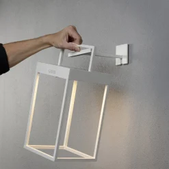 Aurinkokäyttöinen LED-lyhty Portofino, valkoinen