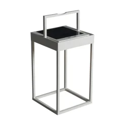 Aurinkokäyttöinen LED-lyhty Portofino, valkoinen