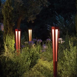 Aurinkokäyttöinen LED-soihtu Tinka, 120 cm, harmaa