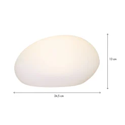 Aurinkokäyttöinen LED-valaisin GLOBY, valkoinen, 24,5 cm, muovi, IP44