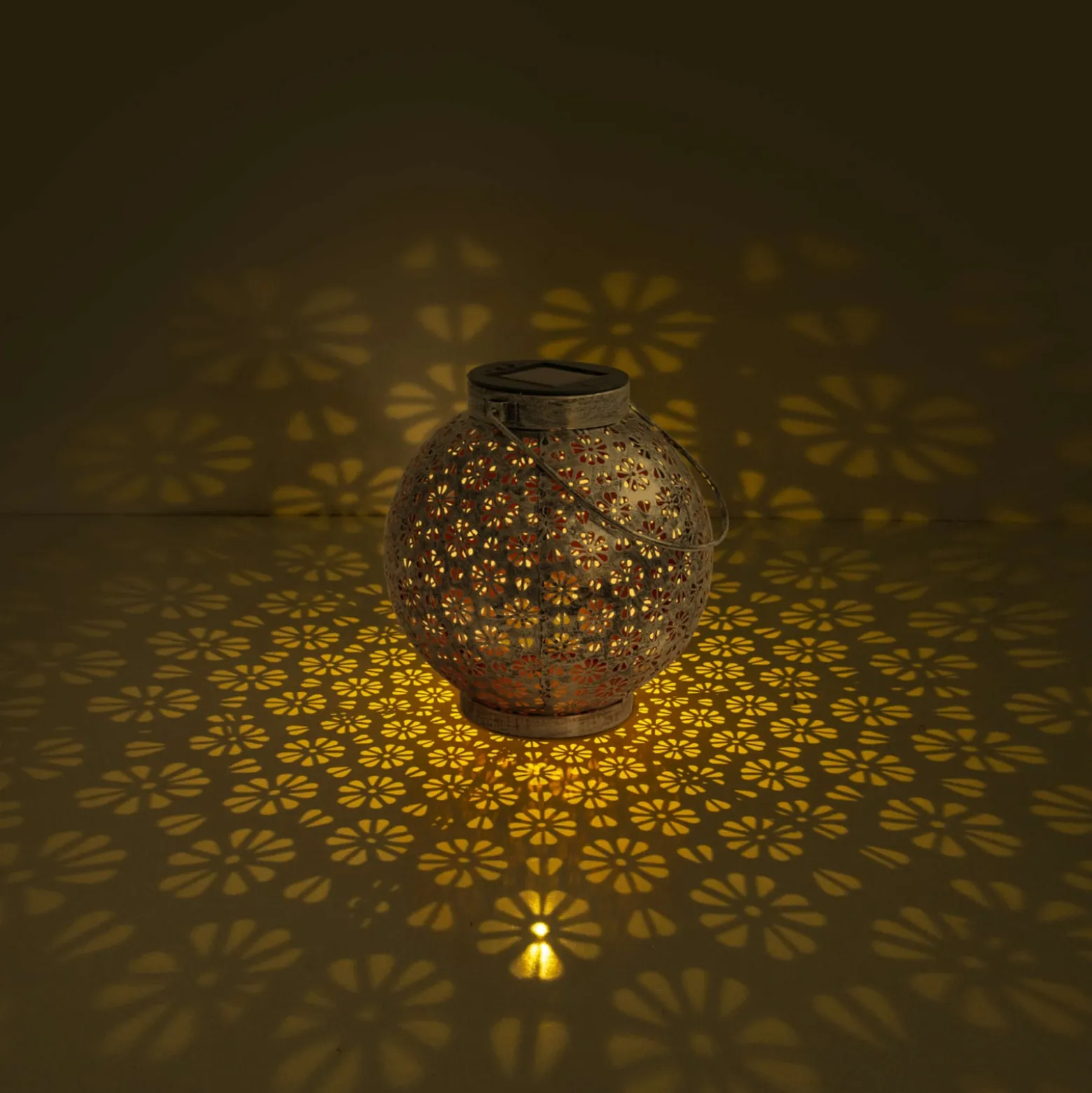 Aurinkokäyttöinen LED-valaisin 52854, hopea, metalli, 20 cm, IP44, 2 kpl