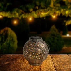 Aurinkokäyttöinen LED-valaisin 52854, hopea, metalli, 20 cm, IP44, 2 kpl