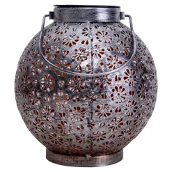 Aurinkokäyttöinen LED-valaisin 52854, hopea, metalli, 20 cm, IP44, 2 kpl