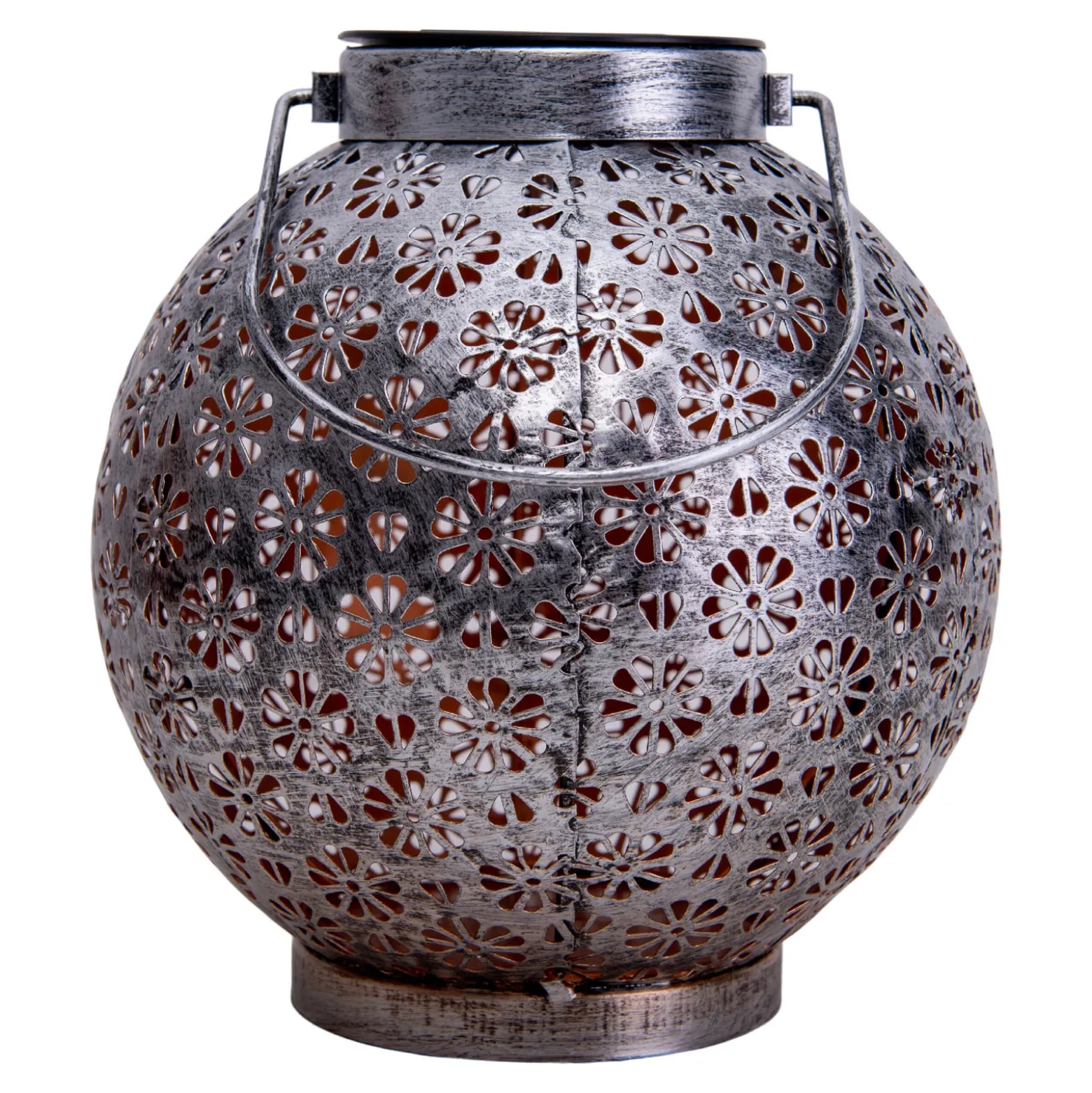 Aurinkokäyttöinen LED-valaisin 52854, hopea, metalli, 20 cm, IP44, 2 kpl
