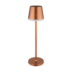 Aurinkokäyttöinen LED-valaisin, metallia, kuparinvärinen, korkeus 41 cm, IP44