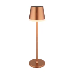 Aurinkokäyttöinen LED-valaisin, metallia, kuparinvärinen, korkeus 41 cm, IP44