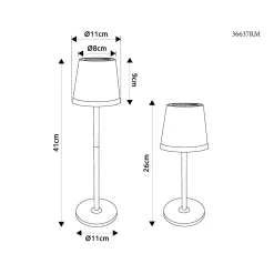 Aurinkokäyttöinen LED-valaisin, metallia, kuparinvärinen, korkeus 41 cm, IP44