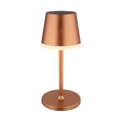 Aurinkokäyttöinen LED-valaisin, metallia, kuparinvärinen, korkeus 41 cm, IP44