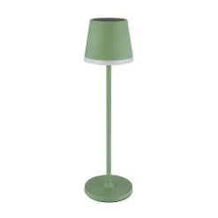 Aurinkokäyttöinen LED-valaisin, metallia, vaaleanvihreä, korkeus 41 cm, IP44