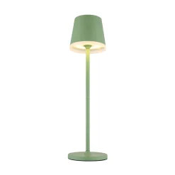 Aurinkokäyttöinen LED-valaisin, metallia, vaaleanvihreä, korkeus 41 cm, IP44