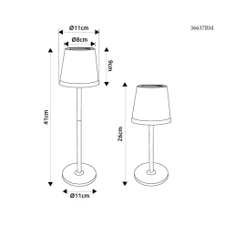 Aurinkokäyttöinen LED-valaisin, metallia, vaaleanvihreä, korkeus 41 cm, IP44
