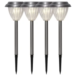 Aurinkokäyttöinen Palma-LED-pollarivalaisin, 4 kpl