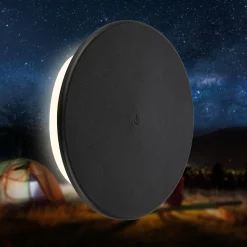 Aurora LED ladattava ulkoseinävalaisin, musta, kosketus himmennin, IP54
