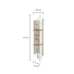 Austroluxin seinävalaisin Ontario, 41 cm, 24 K kullattu, lasia