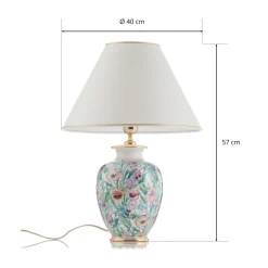 Austrolux pöytävalaisin Giardino Panse 40 cm keraaminen kullattu keramiikka