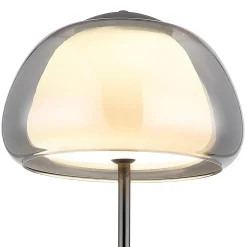 Avila-LED-lattiavalo, savuharmaa/musta, lasi, CCT, himmennettävä
