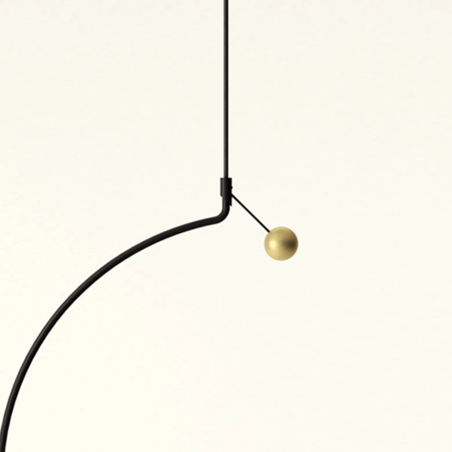 Axolight Liaison M1 riippuvalo musta/kulta 46cm