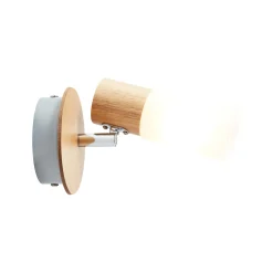 Babsan seinävalaisin, Ø 10 cm, vaalea puu, bambu