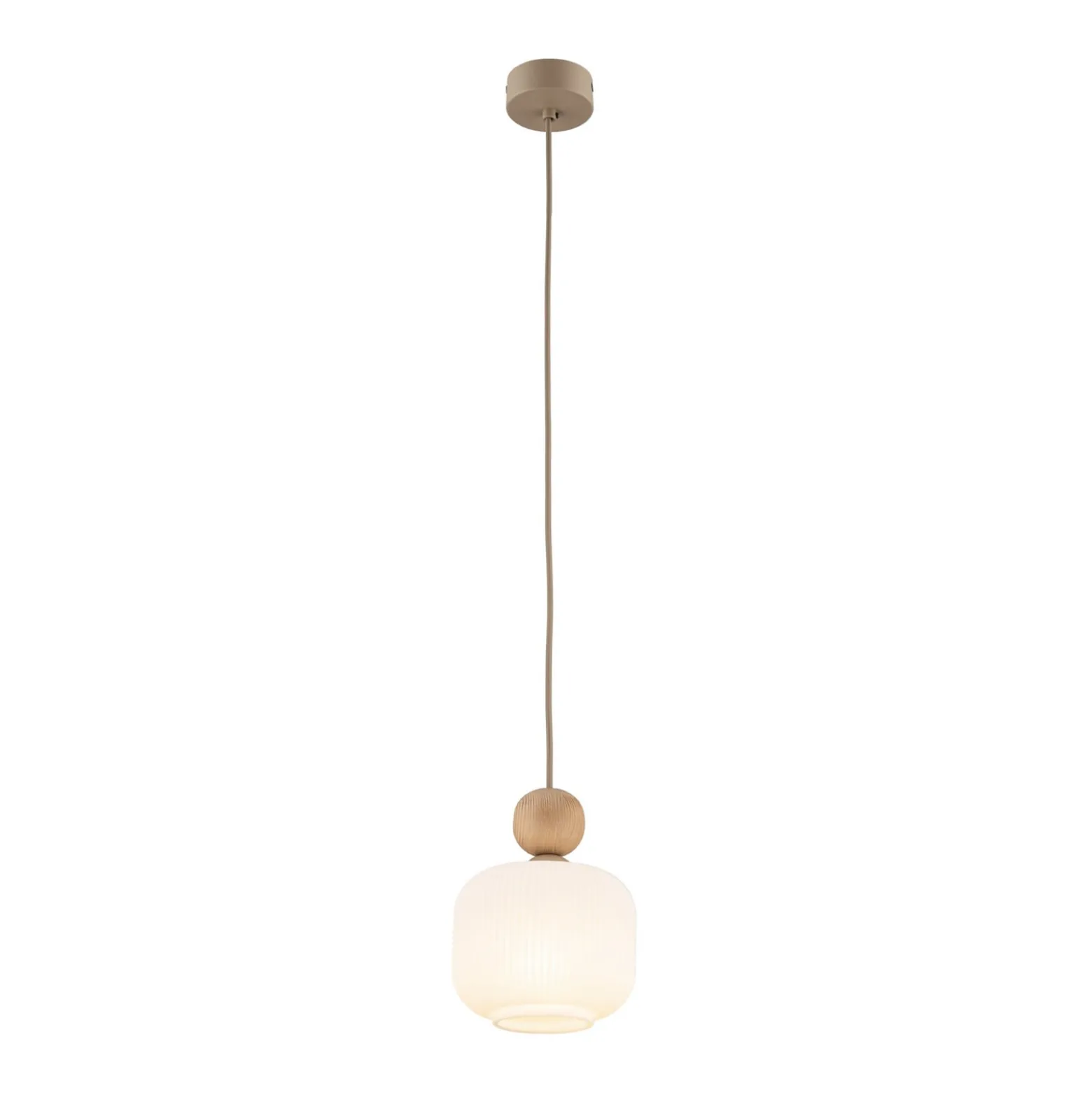 Ballo-riippuvalaisin, 1-lamppuinen, valkoinen, lasi, Ø 15 cm, E14