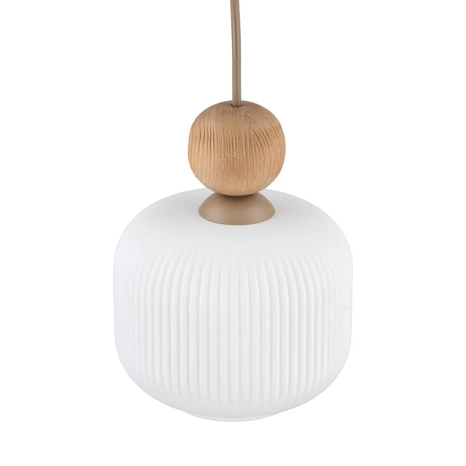 Ballo-riippuvalaisin, 1-lamppuinen, valkoinen, lasi, Ø 15 cm, E14