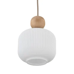 Ballo-riippuvalaisin, 1-lamppuinen, valkoinen, lasi, Ø 15 cm, E14