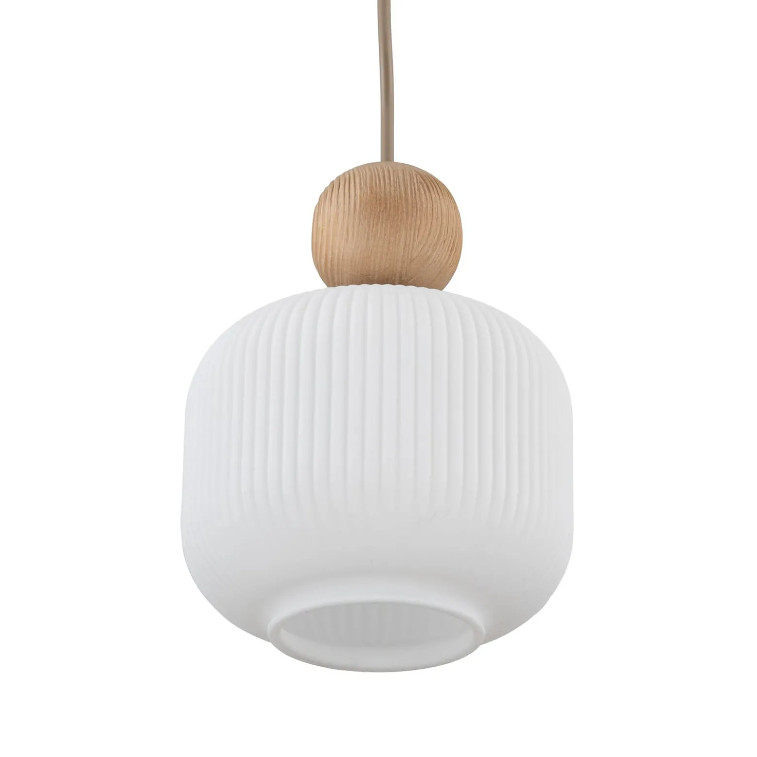 Ballo-riippuvalaisin, 1-lamppuinen, valkoinen, lasi, Ø 15 cm, E14