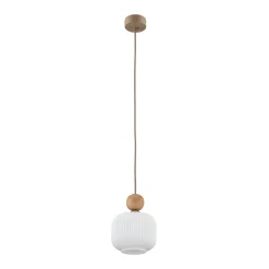 Ballo-riippuvalaisin, 1-lamppuinen, valkoinen, lasi, Ø 15 cm, E14