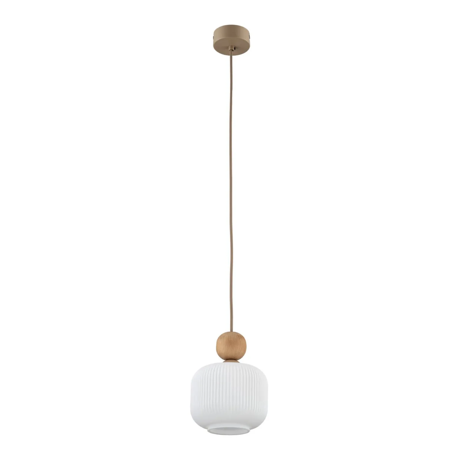 Ballo-riippuvalaisin, 1-lamppuinen, valkoinen, lasi, Ø 15 cm, E14