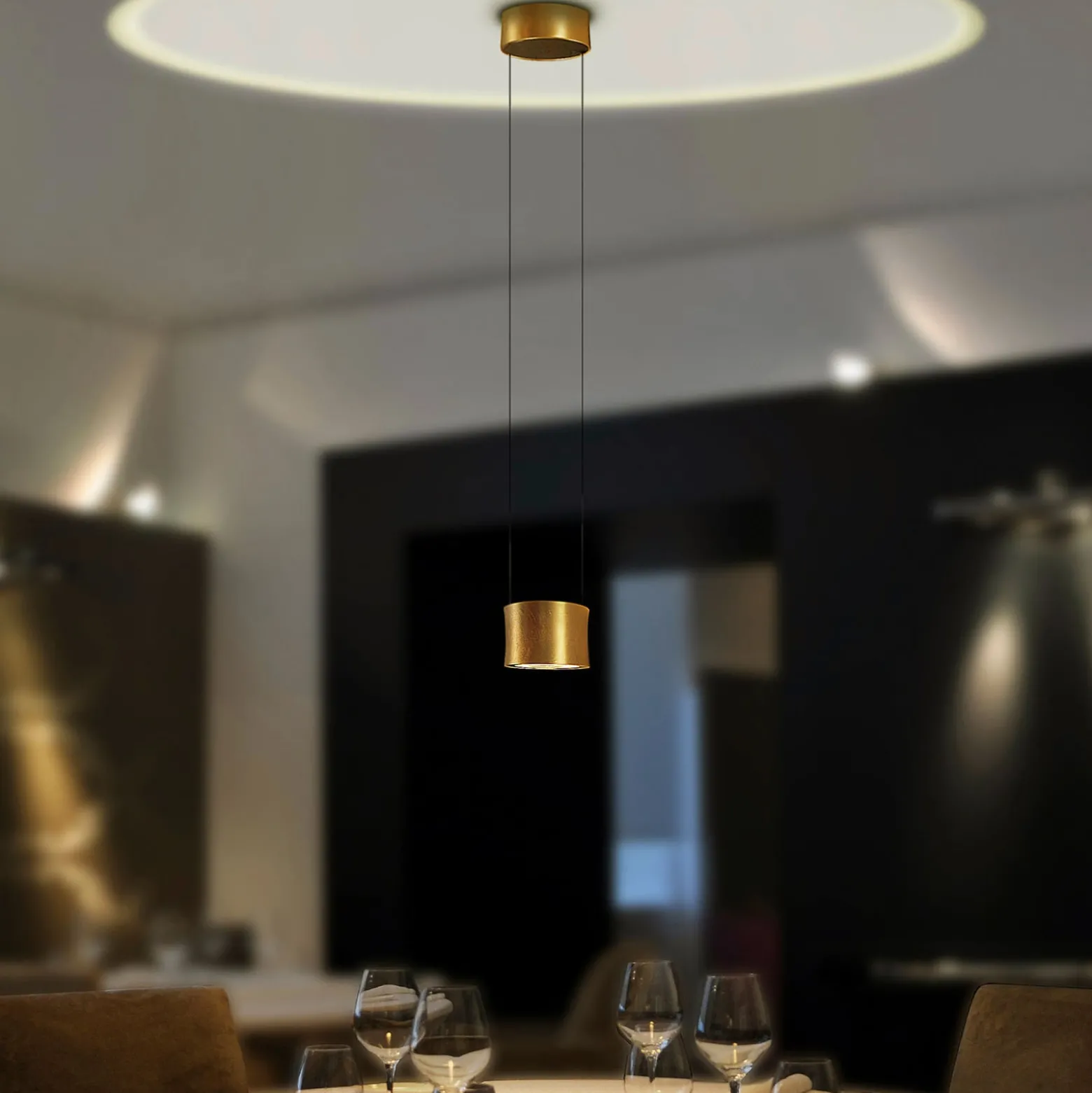 BANKAMP Impulse -LED-riippuvalaisin 1-lamp. kulta