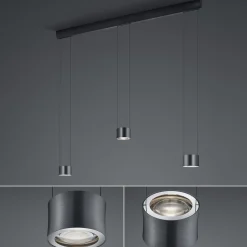 BANKAMP Impulse-LED-riippuvalo 3 lamp. antrasiitti