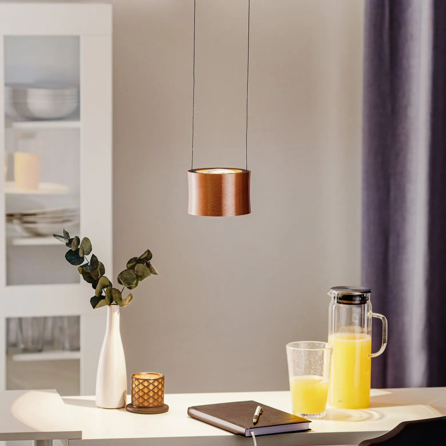 BANKAMP Impulse-LED-riippuvalo 1 lampp. ruusukulta