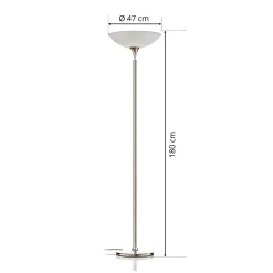 BANKAMP Opera LED-lattiavalaisin nikkeli