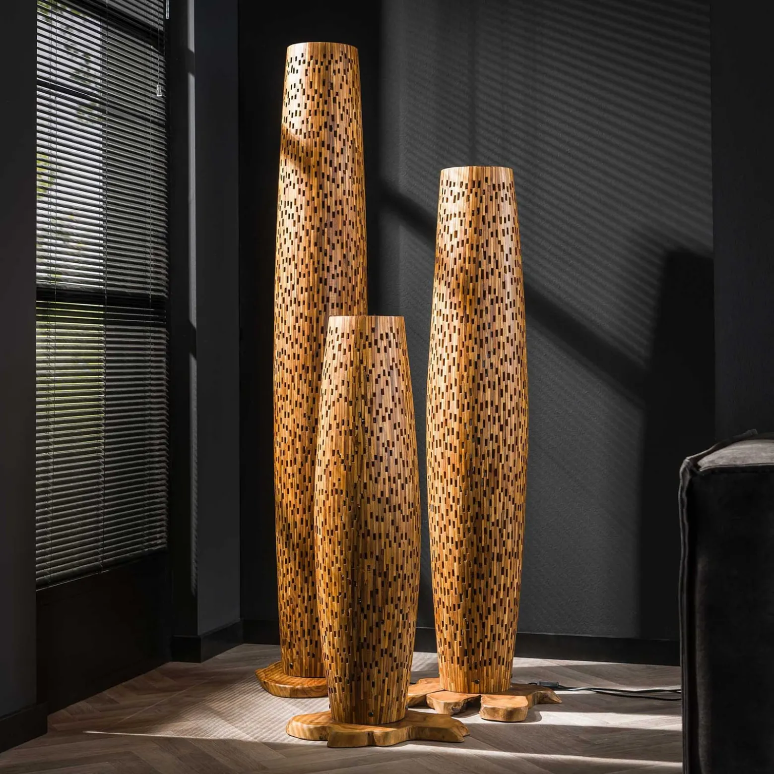 Baronno lattiavalaisin, korkeus 145 cm, teak, E27