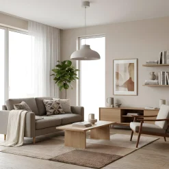 Basca-riippuvalaisin, beige, metalli, Ø 40 cm, E27