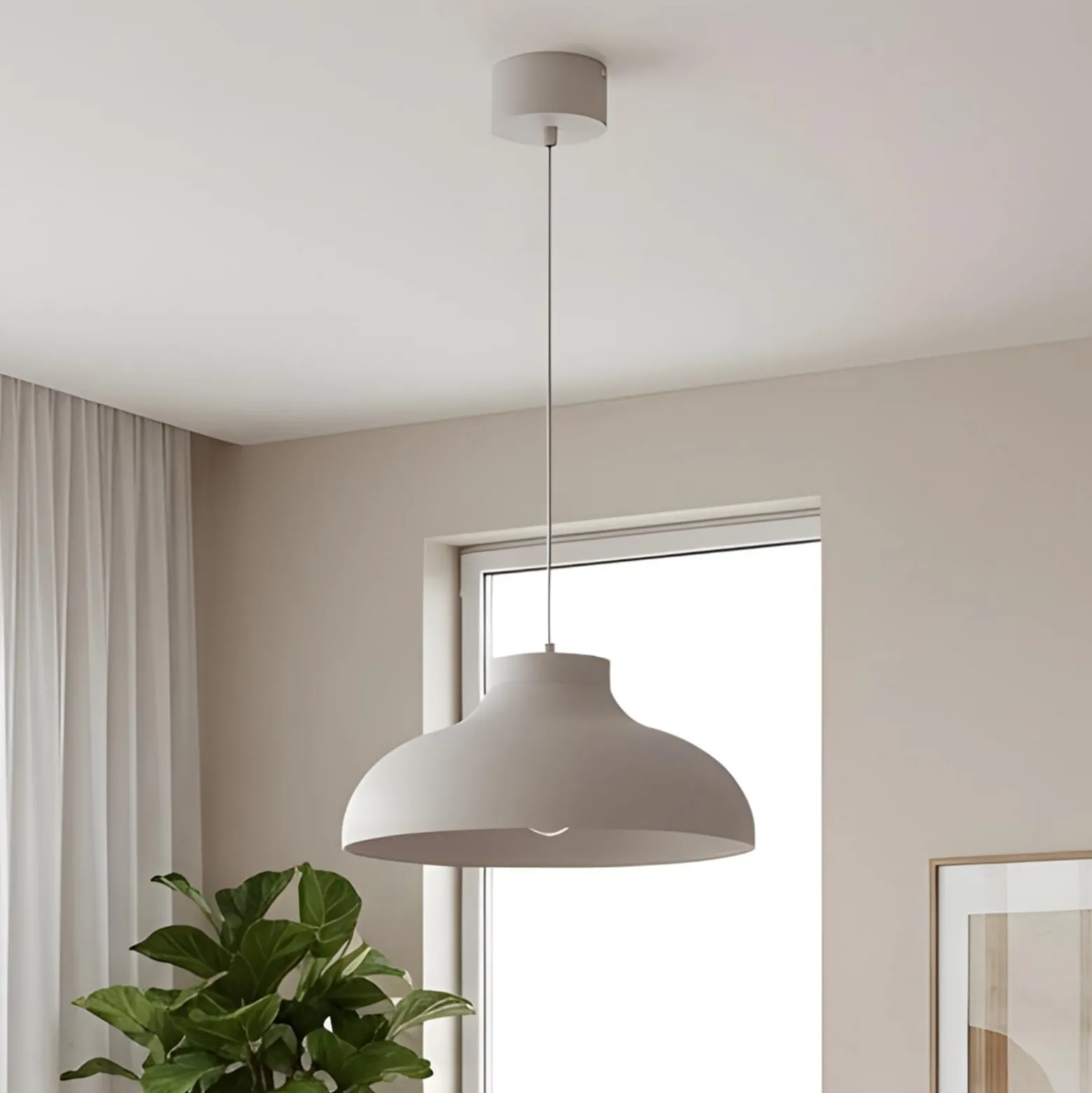 Basca-riippuvalaisin, beige, metalli, Ø 40 cm, E27