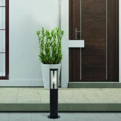 Batton-pollarivalaisin, IP44, musta, korkeus 45 cm, metallia