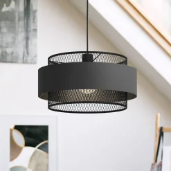 Bazely-riippuvalaisin, Ø 40 cm, musta, kangasta