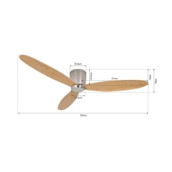 Beacon kattotuuletin Airfusion Radar teak Ø 132 cm hiljainen