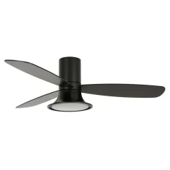 Beacon kattotuuletin valolla Flusso musta 132cm hiljainen