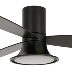 Beacon kattotuuletin valolla Flusso musta 132cm hiljainen
