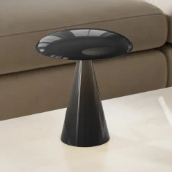 Beacon LED-akkukäyttöinen pöytälamppu Kinoko, musta, 27 cm, CCT