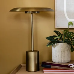 Beacon LED-pöytävalaisin Smith pronssinvärinen metalli USB-portti