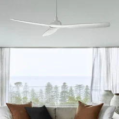 Beacon Moto -kattotuuletin, valkoinen, halkaisija 132 cm, hiljainen