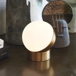 Beacon pöytävalaisin Mikoh, antiikkimessinginväristä metallia, lasia