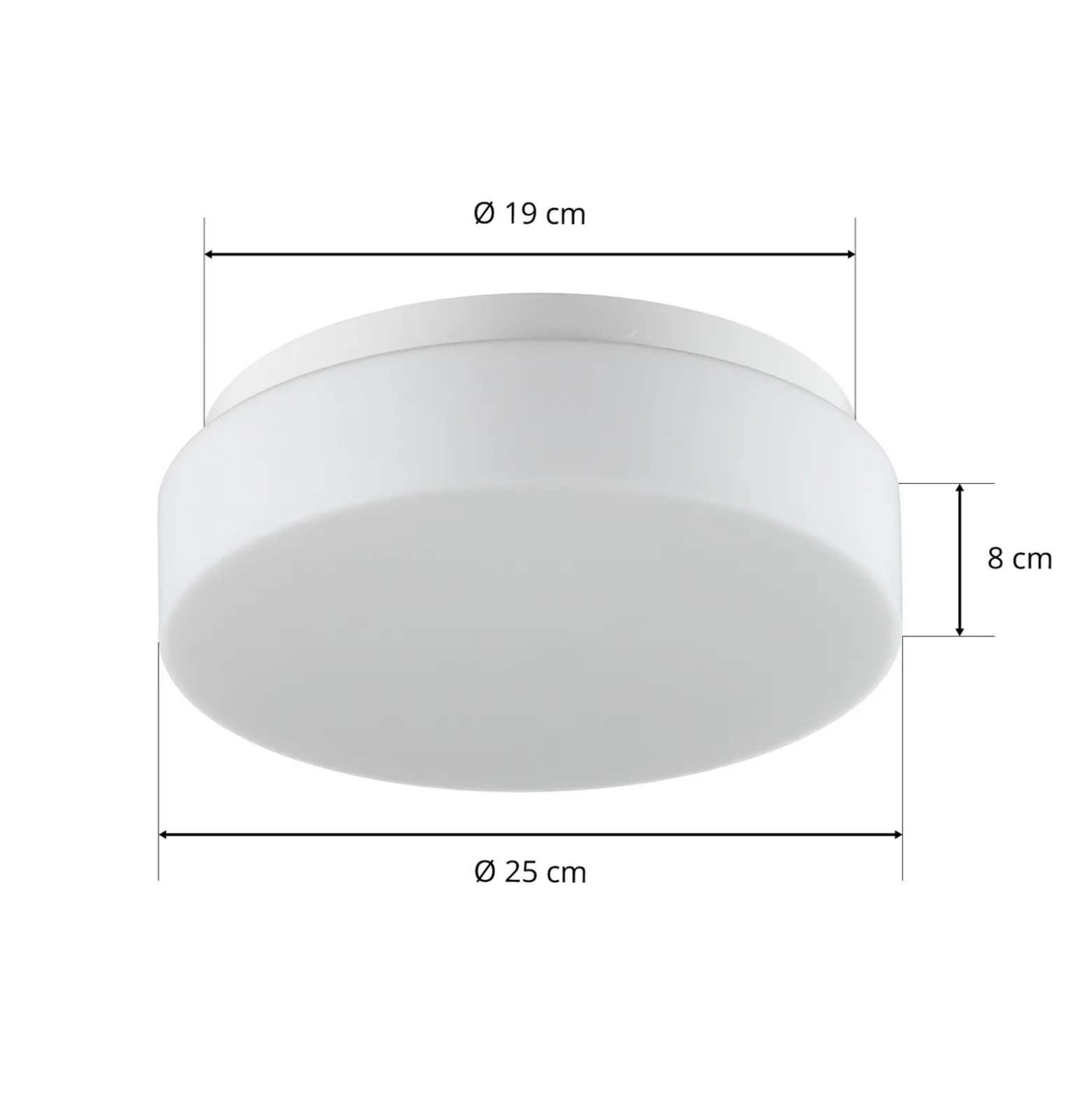 BEGA 50078 LED-kattovalaisin DALI 3000K Ø25cm Ø25cm